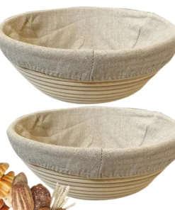 RoEsha 9inch round banneton bread proofing basket