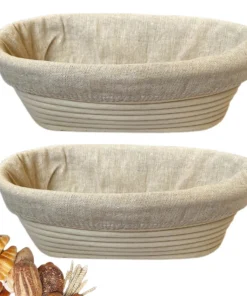 10″ Oval Bread Banneton Proofing Basket Set of 2