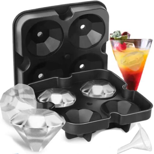 Silicone Diamond Ice Cube Tray – Shaped Ice Cubes in a Silicone Mold