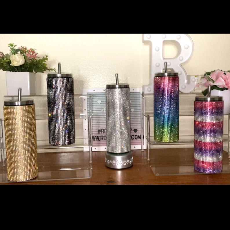 Black and Purple Glitter Ombre Tumbler or Water Bottle